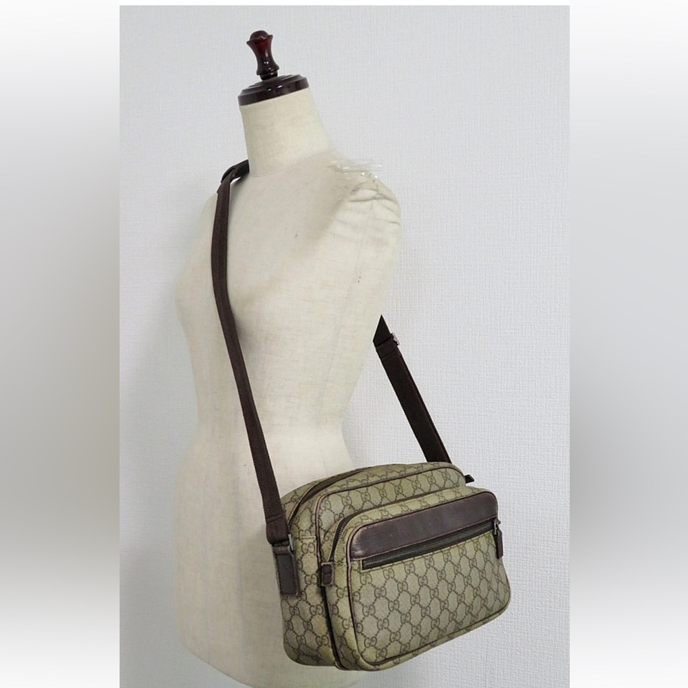 Gucci Beige and Brown Messenger Bag